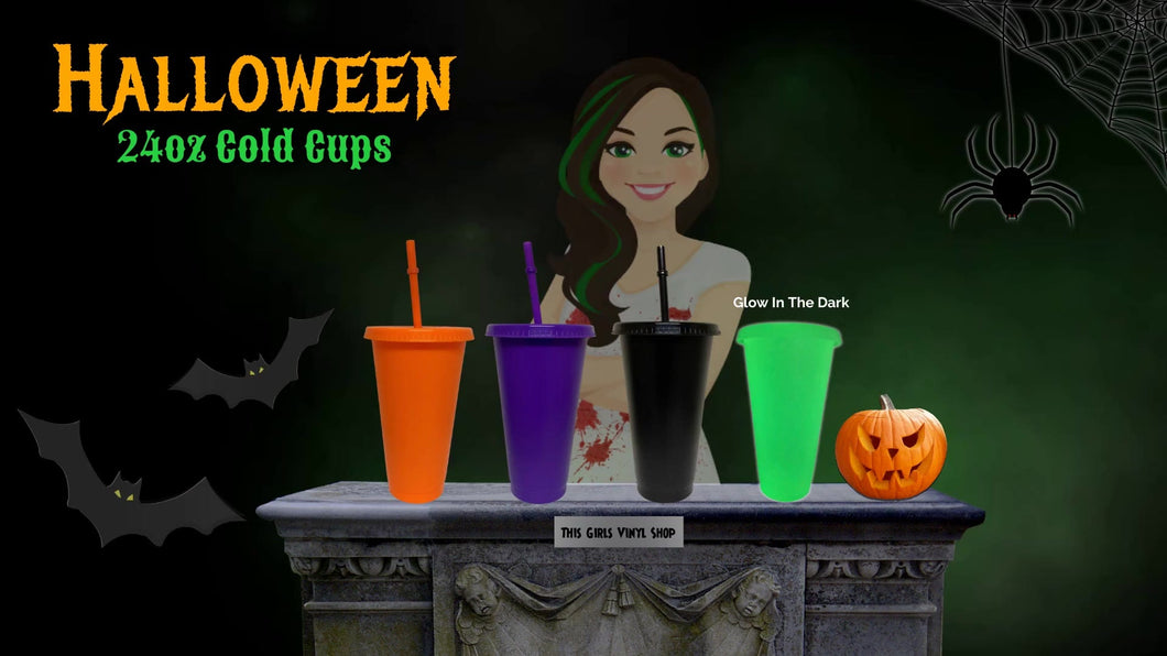 24oz Halloween Cold Cup (Glow In The Dark)