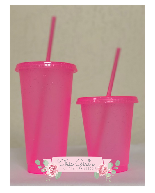 Glitter Cups (Hot Pink) | This Girls Vinyl Shop