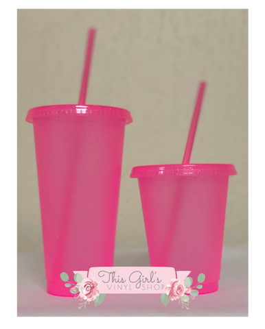 Pink Glass Straws – Custom Cups x G