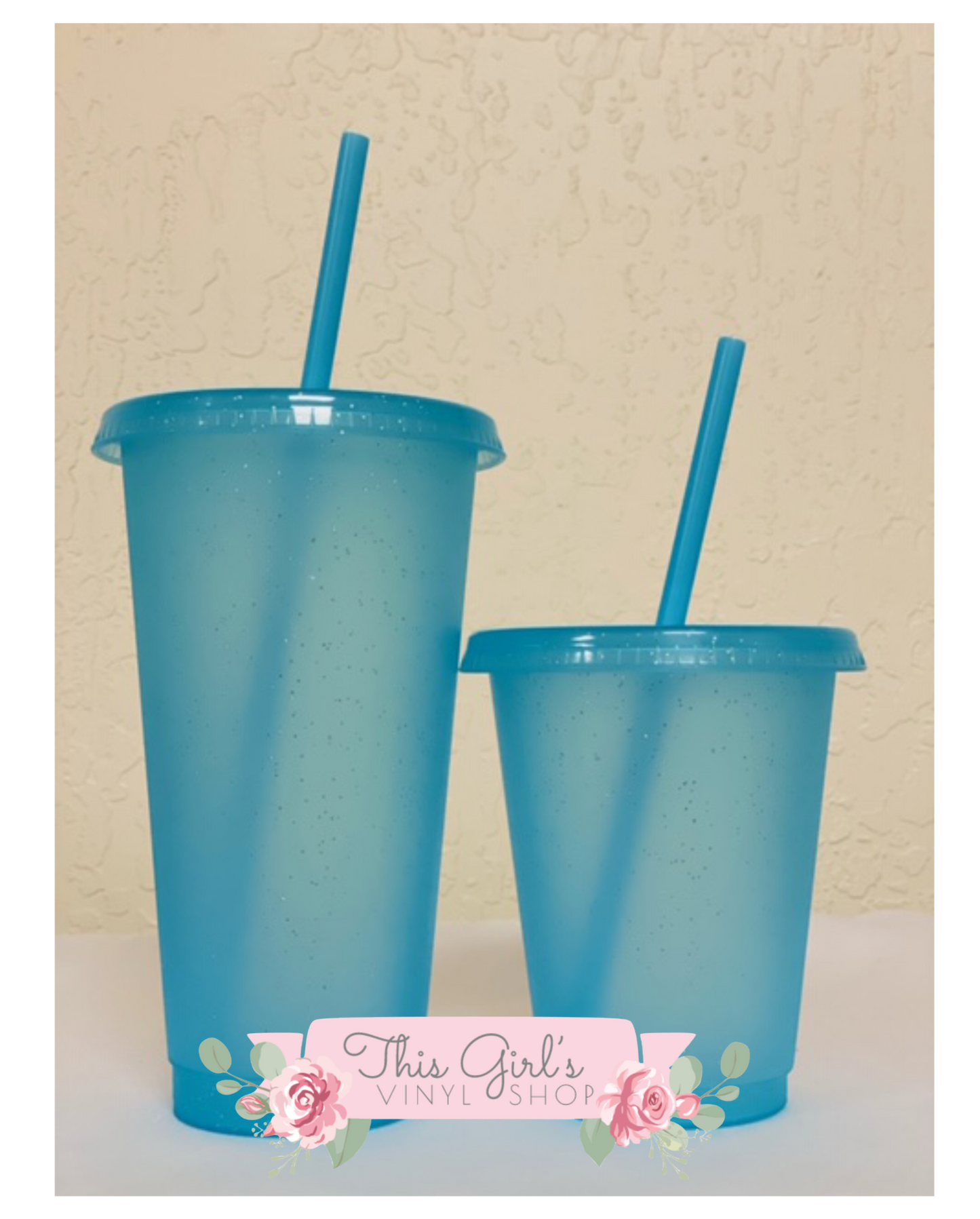 Glitter Cups (Light Blue) | This Girls Vinyl Shop