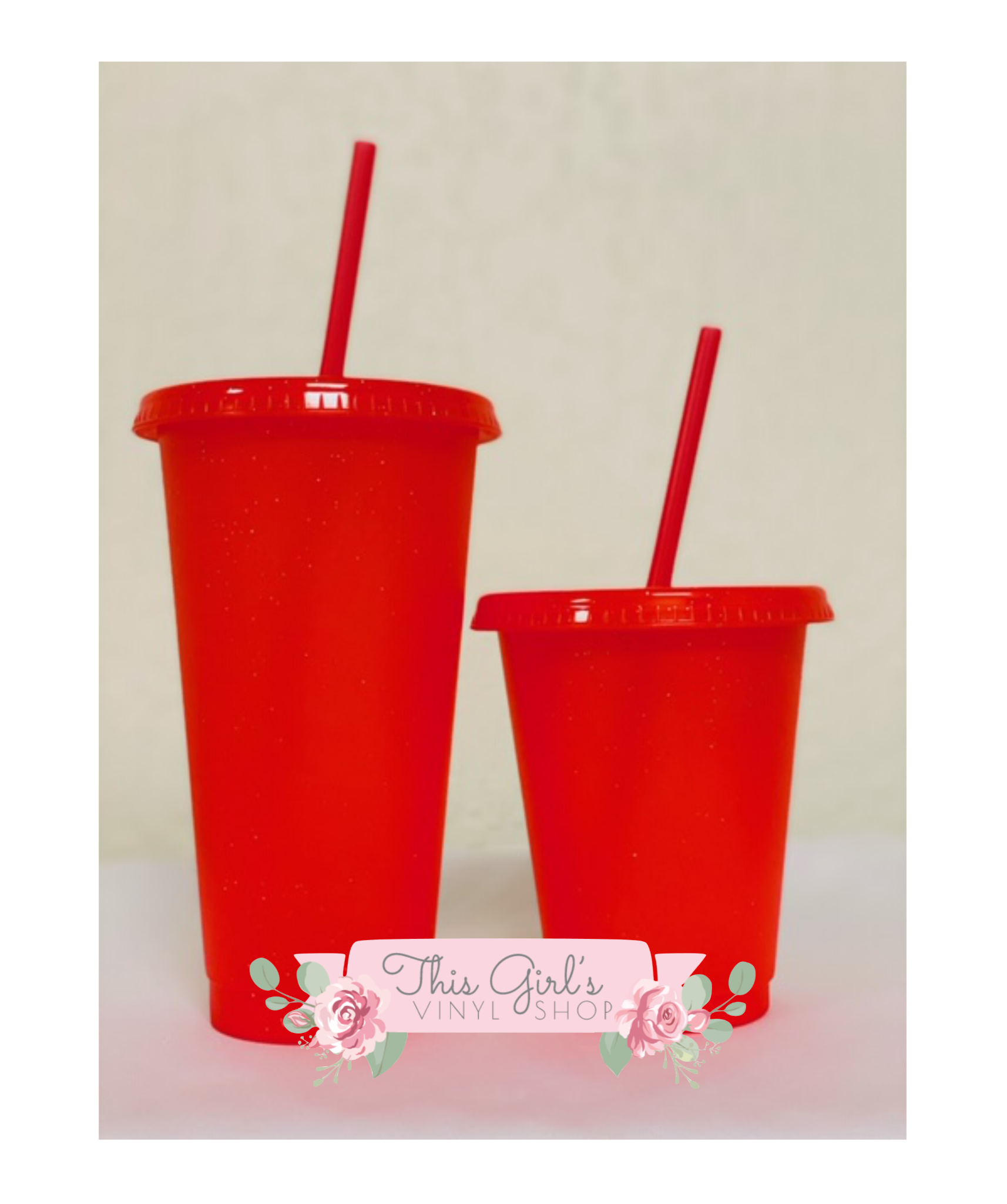 Glitter Cups (Red) | This Girls Vinyl Shop