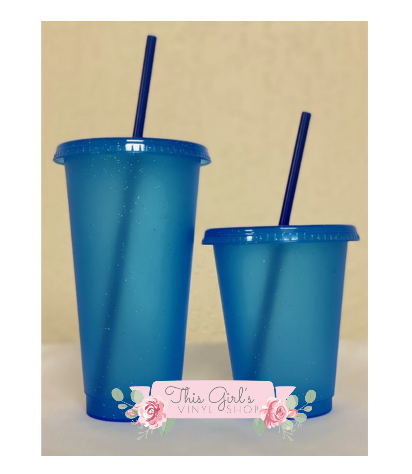 Glitter Cups (Royal Blue) | This Girls Vinyl Shop